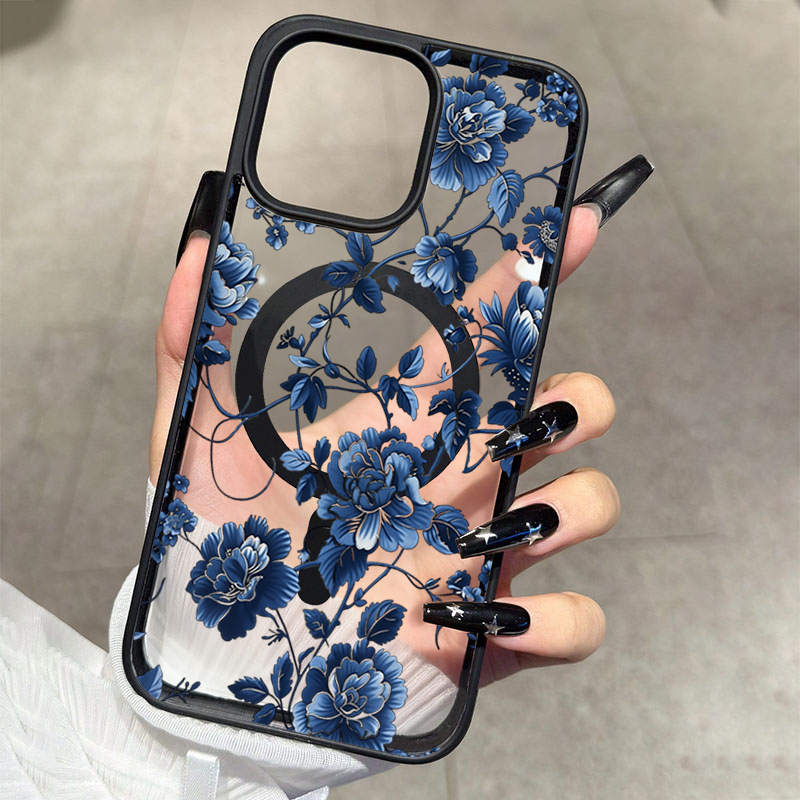 Phone Cases Vintage - Роскошный винтажный синий чехол с цветочным