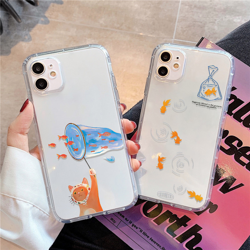 Phone Cases Iphone 16 - Прозрачный чехол для телефона Lovely Fishes