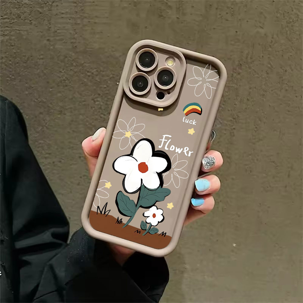 Phone Cases Drop Proof - Мягкий противоударный чехол Lucky Cartoon Flower