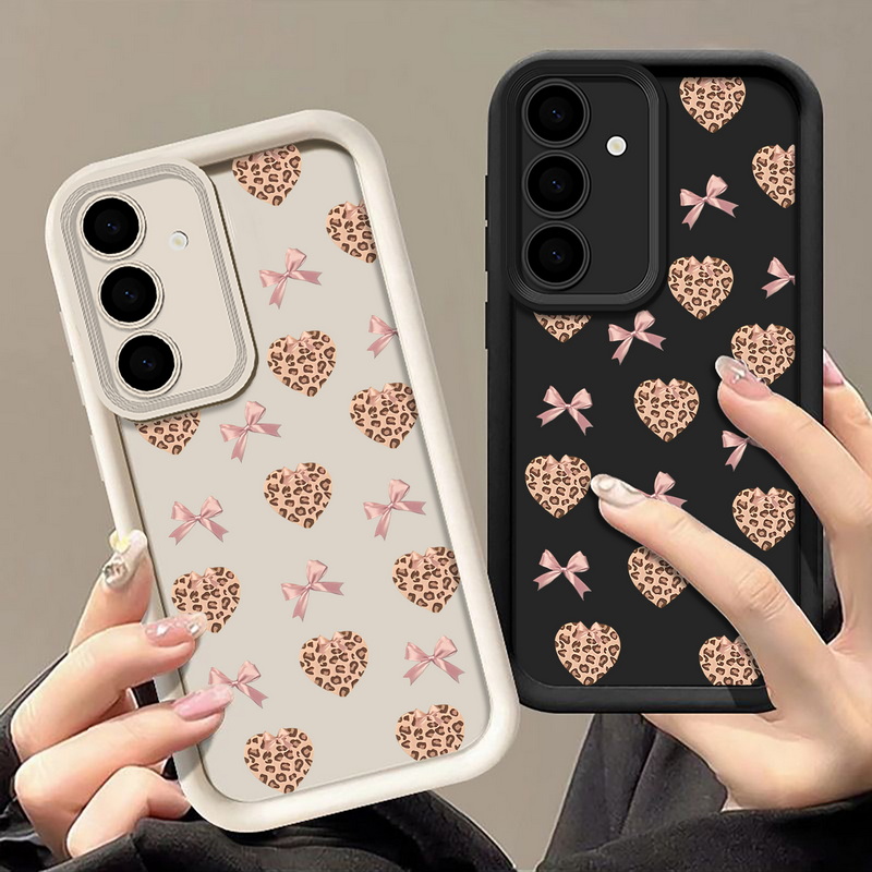 Phone Cases Leopard Print - Чехол для телефона с бантом в