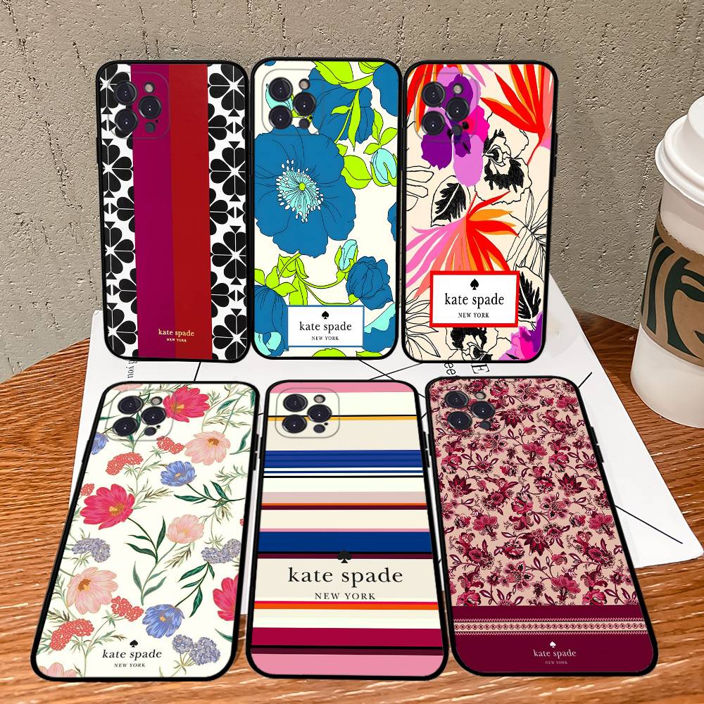 Phone Cases Kate Spade - Противоударный мягкий чехол K-Kate S-Spade Flower