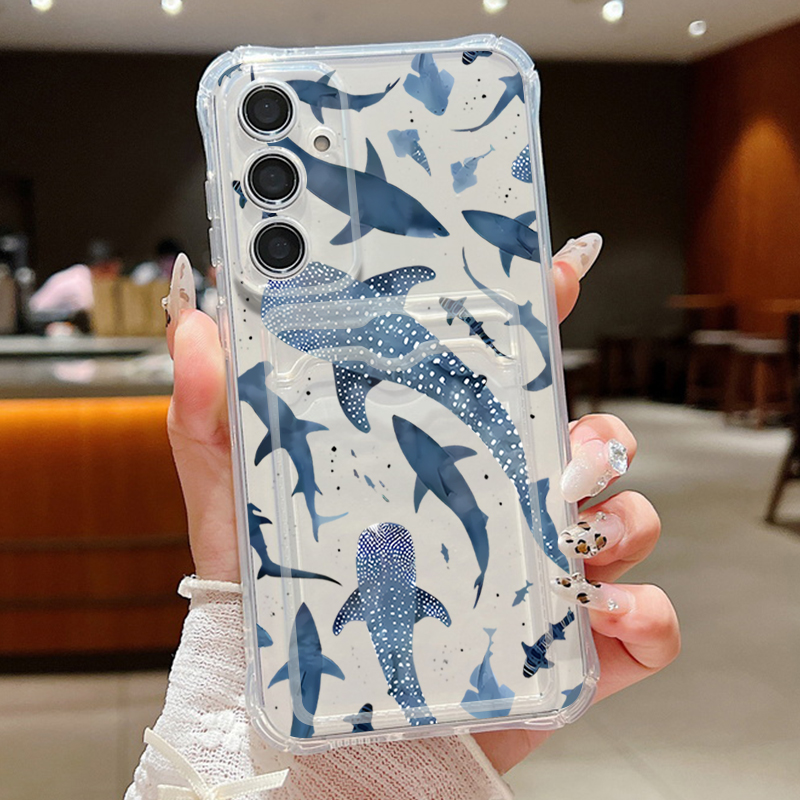Phone Cases With Wallet - Чехол для телефона Ocean Shark Whale