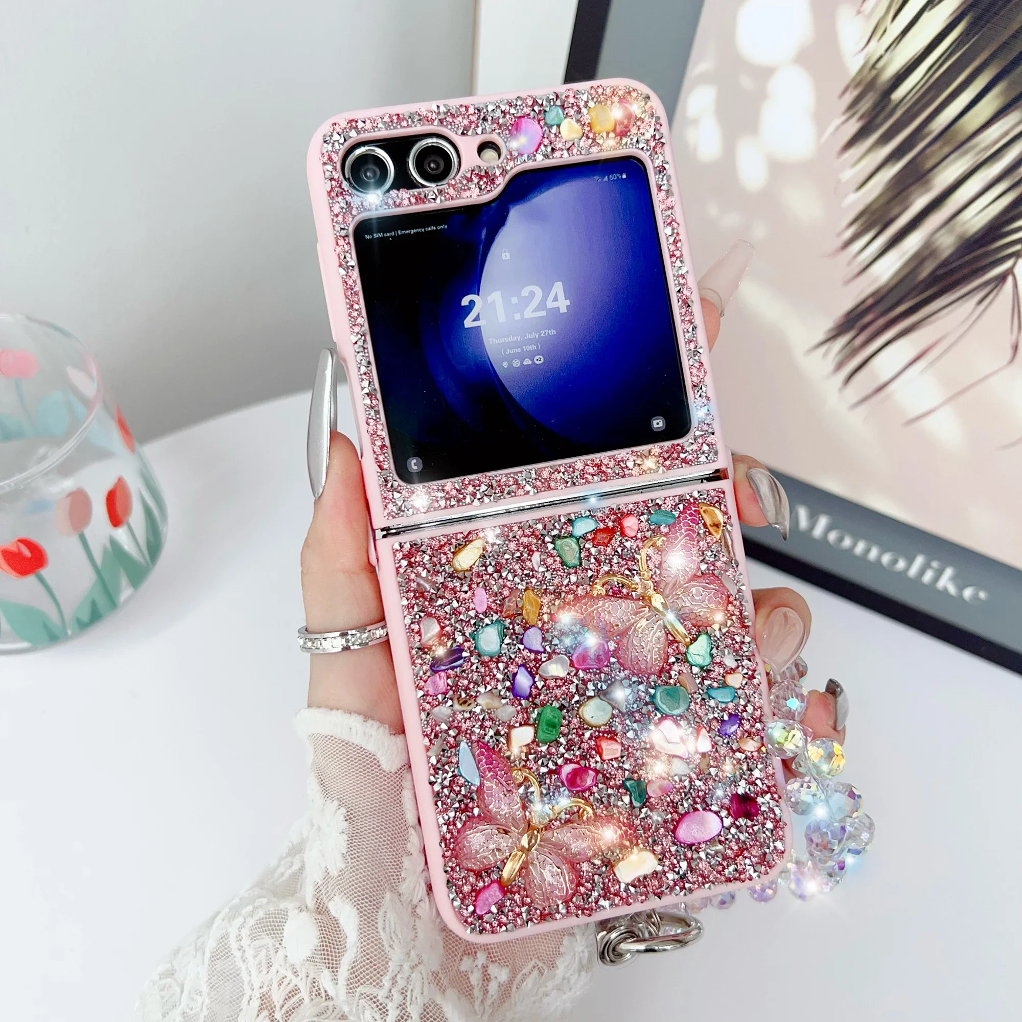 Phone Cases Z Flip 7 - Роскошный блестящий чехол для телефона Samsung