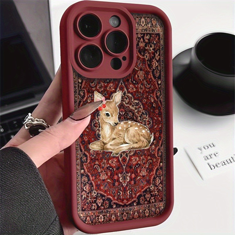 Phone Cases Red Deer - Винтажный противоударный чехол из ТПУ с