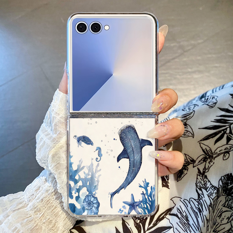 Phone Cases Z Flip 7 - Чехол для телефона с рисунком кита