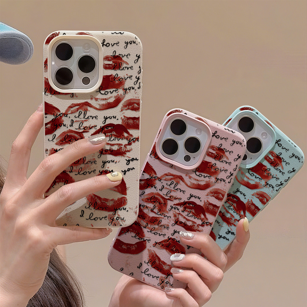 Phone Cases Durable - Ярко-красный кожаный чехол для телефона с