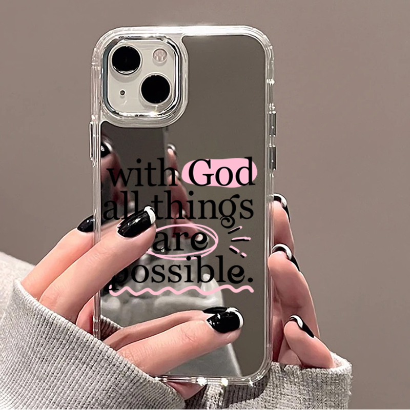 Модный чехол-зеркало с надпися – обзор и цена Phone Cases Durable